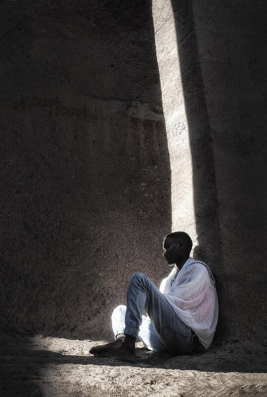 #lalibela
#church
#contemplation
#prayer
#man Poster featuring the photograph There Is Hope! by Bogdan Timiras