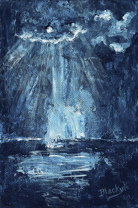 Storm Poster featuring the painting Through The Storm by Donna Blackhall
