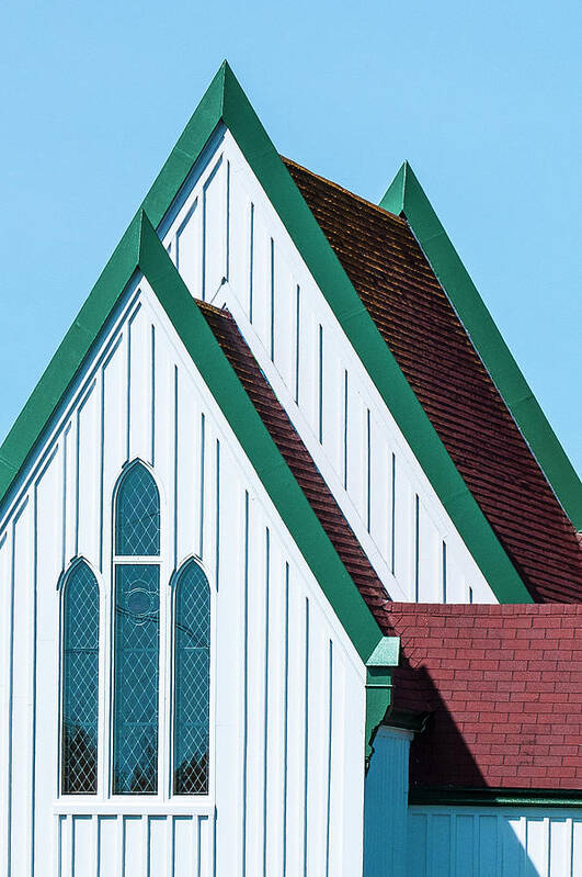 Church Poster featuring the photograph Triple Triangle Anglican Church by Ginger Stein