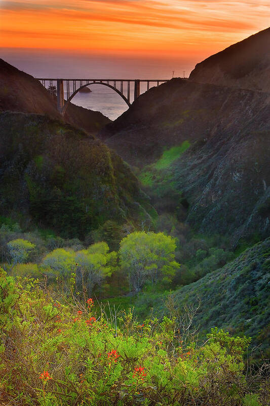 Tranquility Poster featuring the photograph Usa, California, Big Sur, Bixby Bridge by Don Smith
