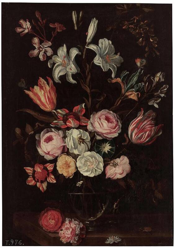 1601 Poster featuring the painting 'Vase of Flowers'. XVII century. Oil on canvas. by Jose De Arellano