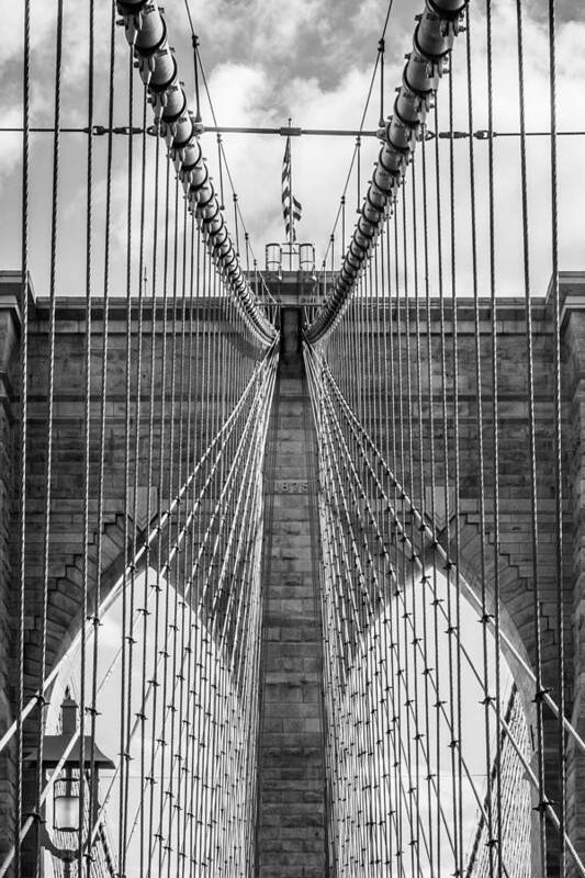 Bridge Poster featuring the photograph Vertical Bw by Mario Horvat
