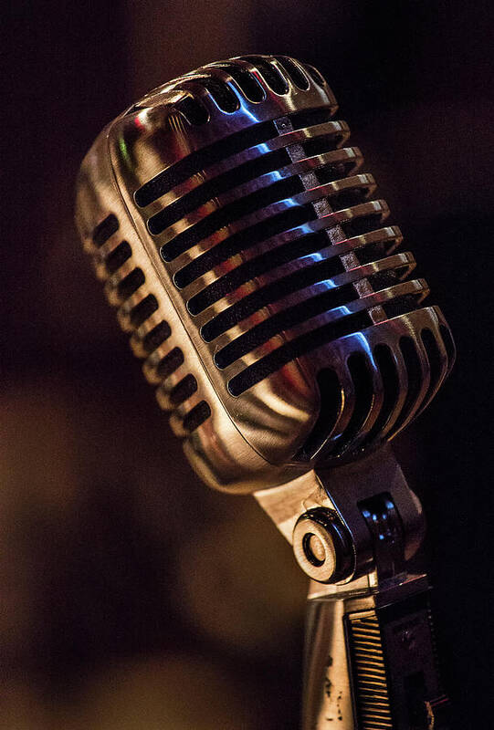 Microphone Poster featuring the photograph Vintage Mic by Dave Greenwood