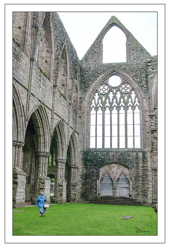 Tintern Abbey Poster featuring the photograph Visiting Tintern Abbey by Peggy Dietz