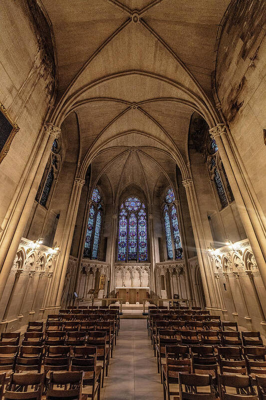 New York Poster featuring the photograph White Chapel by David Downs