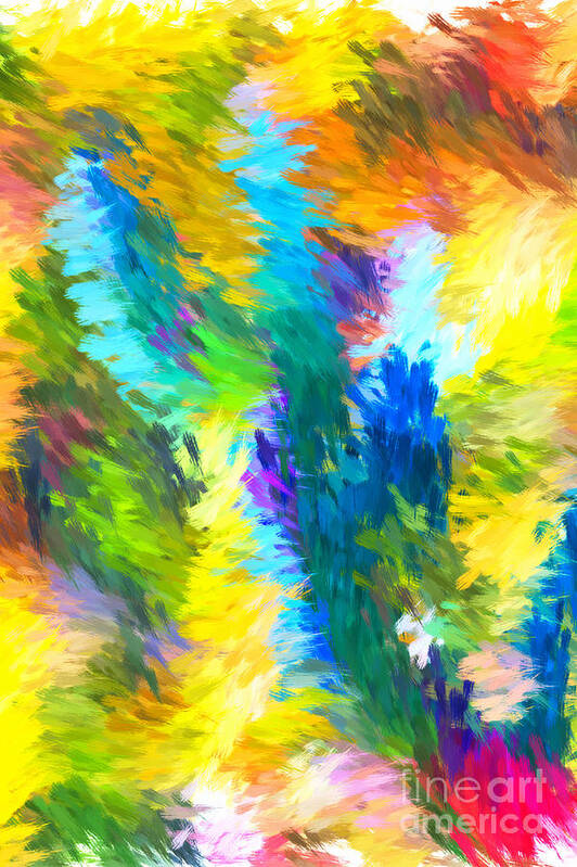 Wild And Bright Cactus Poster featuring the digital art Wild And Bright Cactus by Joy Watson