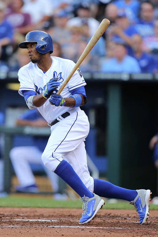 Second Inning Poster featuring the photograph Alcides Escobar #1 by Ed Zurga