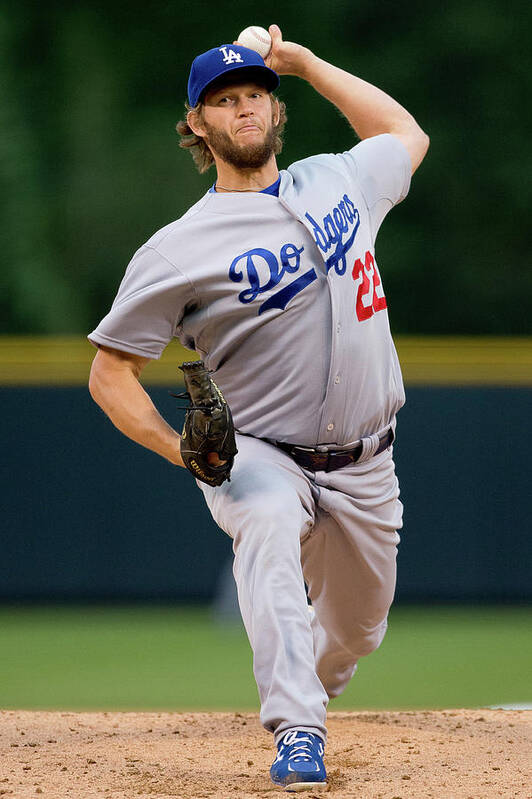 People Poster featuring the photograph Clayton Kershaw by Justin Edmonds