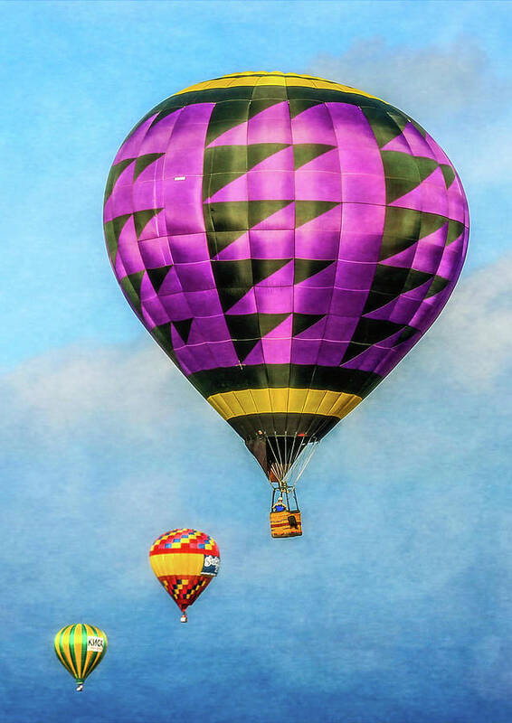 Hot Air Balloons Poster featuring the photograph Follow Me #1 by Kevin Lane