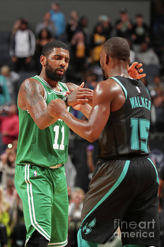 Kemba Walker Poster featuring the photograph Kemba Walker and Kyrie Irving #1 by Kent Smith