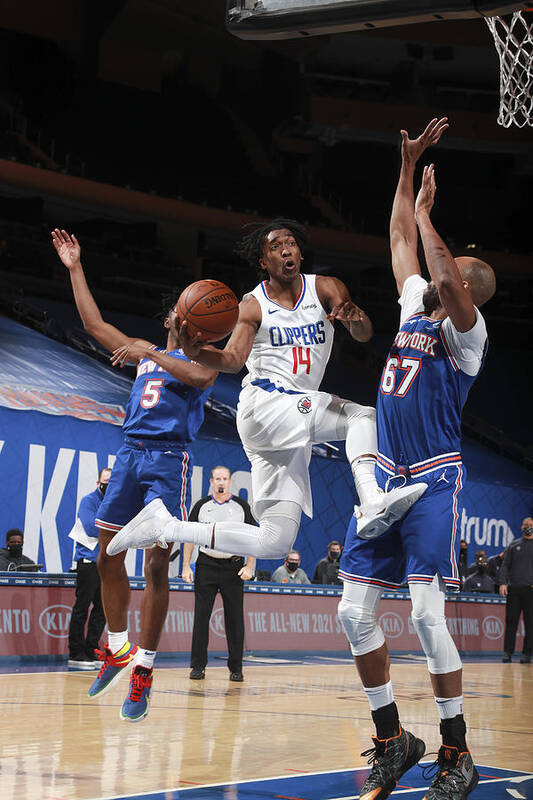Terance Mann Poster featuring the photograph LA Clippers v New York Knicks #1 by Nathaniel S. Butler