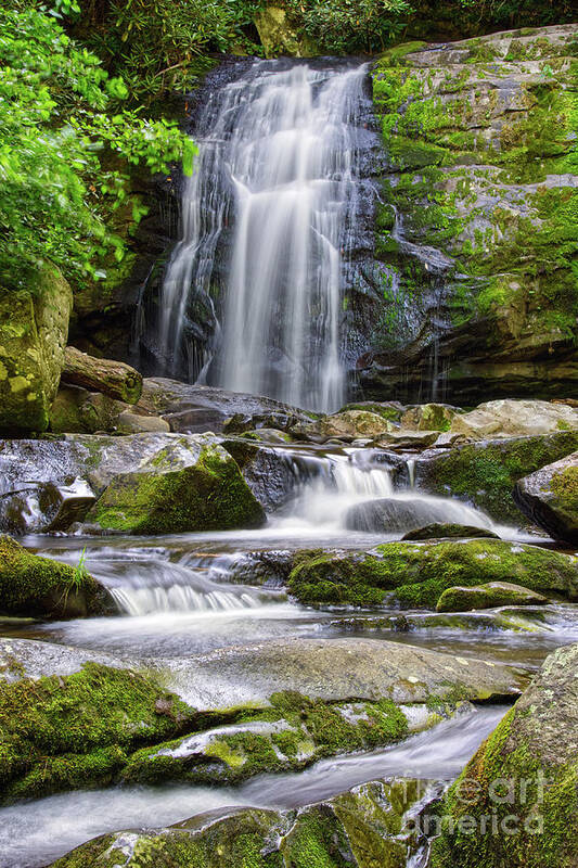 Smoky Mountains Poster featuring the photograph Meigs Falls 9 by Phil Perkins