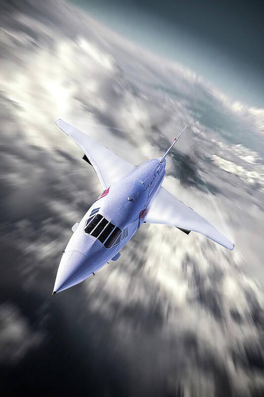 Concorde Poster featuring the digital art Speedbird Concorde #1 by Airpower Art