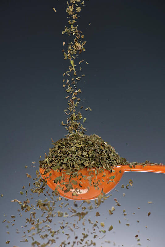 Basil Poster featuring the photograph 1 Tablespoon Dried Basil by Steve Gadomski