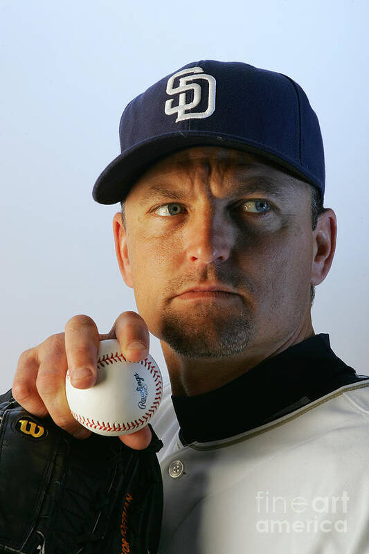 Media Day Poster featuring the photograph Trevor Hoffman #1 by Jeff Gross