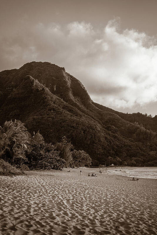 Hawaii Poster featuring the photograph Tunnels Beach #1 by David Whitaker Visuals