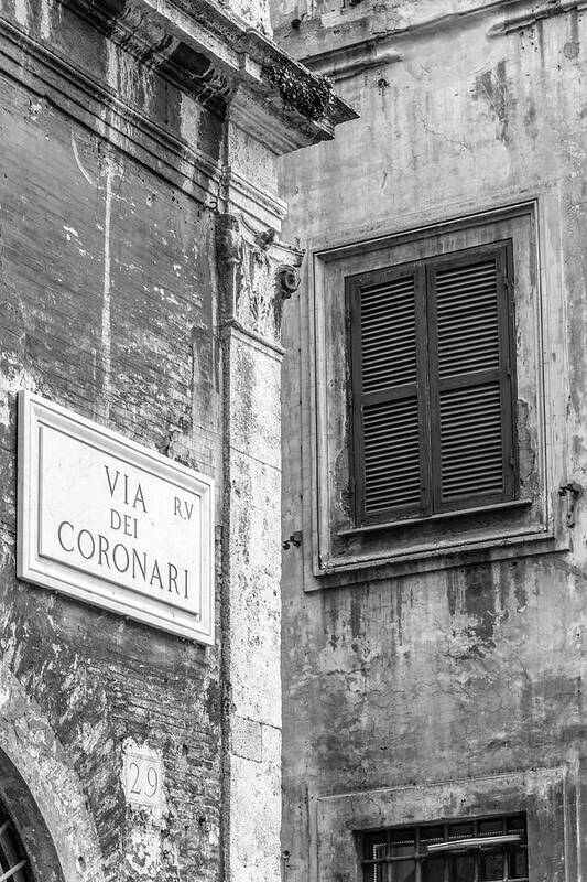 Alan Copson Poster featuring the photograph Via dei Coronari - Rome #1 by Alan Copson