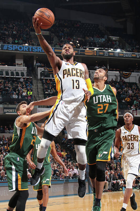 Paul George Poster featuring the photograph Paul George #13 by Ron Hoskins