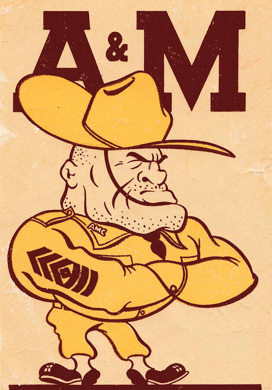 Texas A&m Poster featuring the mixed media 1957 Ol' Sarge by Row One Brand