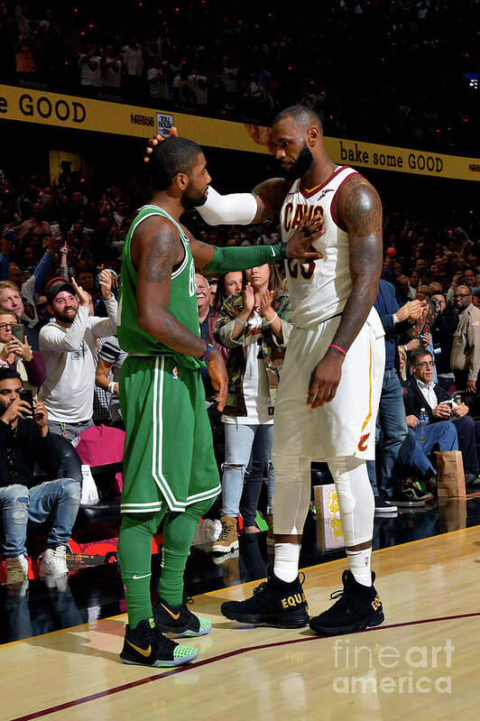 Lebron James Poster featuring the photograph Kyrie Irving and Lebron James #2 by Jesse D. Garrabrant