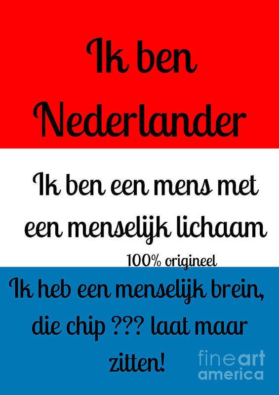 Fineartamerica Poster featuring the digital art Nederlandse Vrienden #2 by Yvonne Padmos