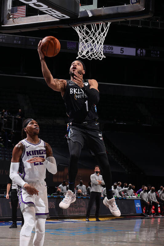 Bruce Brown Poster featuring the photograph Sacramento Kings v Brooklyn Nets #2 by Nathaniel S. Butler