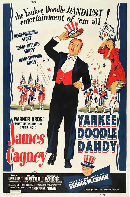 Synopsis Poster featuring the mixed media ''Yankee Doodle Dandy'', 1942 - art by Bill Gold by Movie World Posters