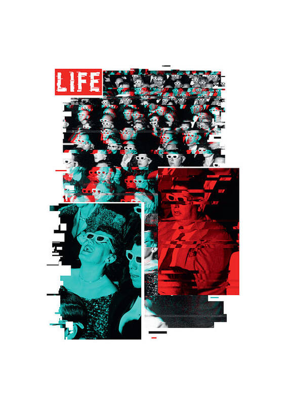 3-d Poster featuring the photograph 3-D Glasses by LIFE Picture Collection