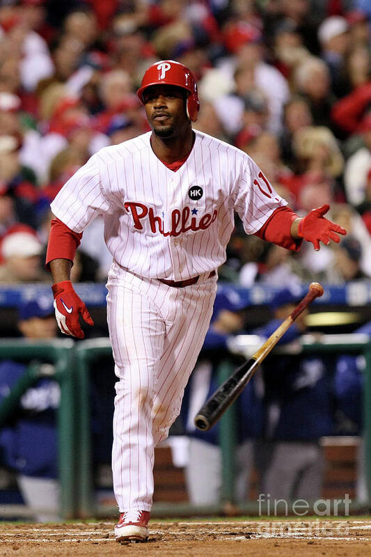 Playoffs Poster featuring the photograph Jimmy Rollins #3 by Nick Laham