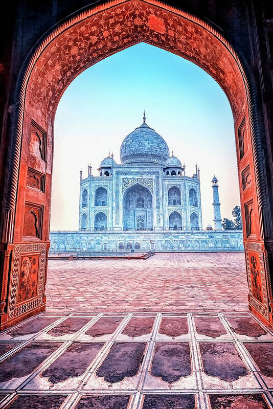 Agra Poster featuring the photograph Taj Mahal #3 by Manjik Pictures