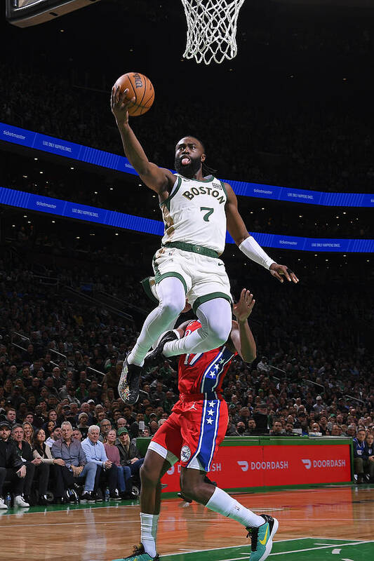 Nba Pro Basketball Poster featuring the photograph Jaylen Brown #33 by Brian Babineau