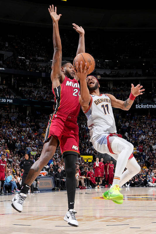 Playoffs Poster featuring the photograph 2023 NBA Finals - Miami Heat v Denver Nuggets #4 by Jesse D. Garrabrant