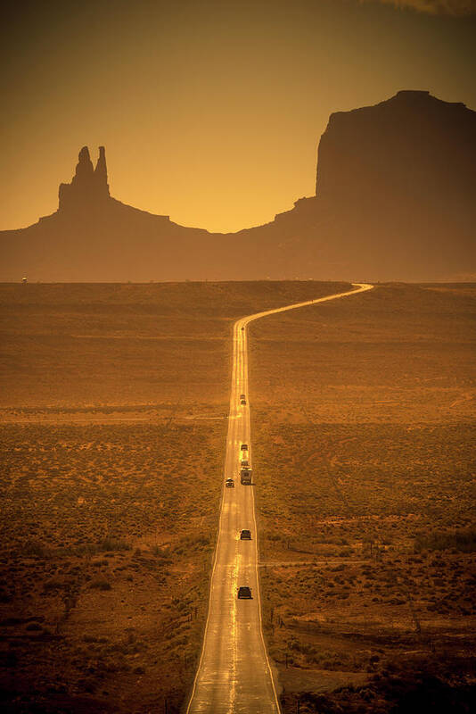 163 Poster featuring the photograph Monument Valley Highway #4 by Alan Copson