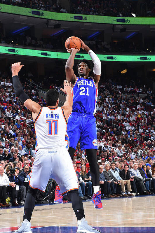 Joel Embiid Poster featuring the photograph Joel Embiid #41 by Jesse D. Garrabrant
