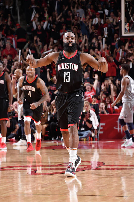 James Harden Poster featuring the photograph James Harden #48 by Bill Baptist