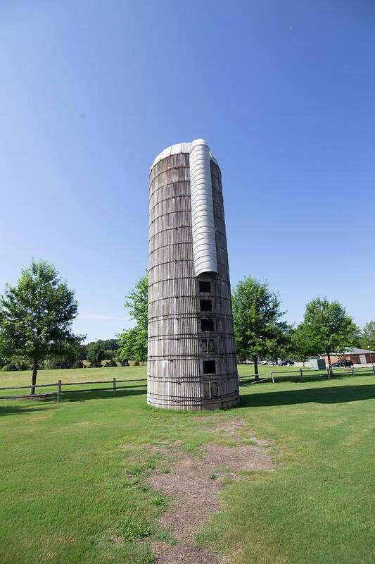 Auburn University Poster featuring the photograph Farm silo at Auburn University #1 by Eldon McGraw