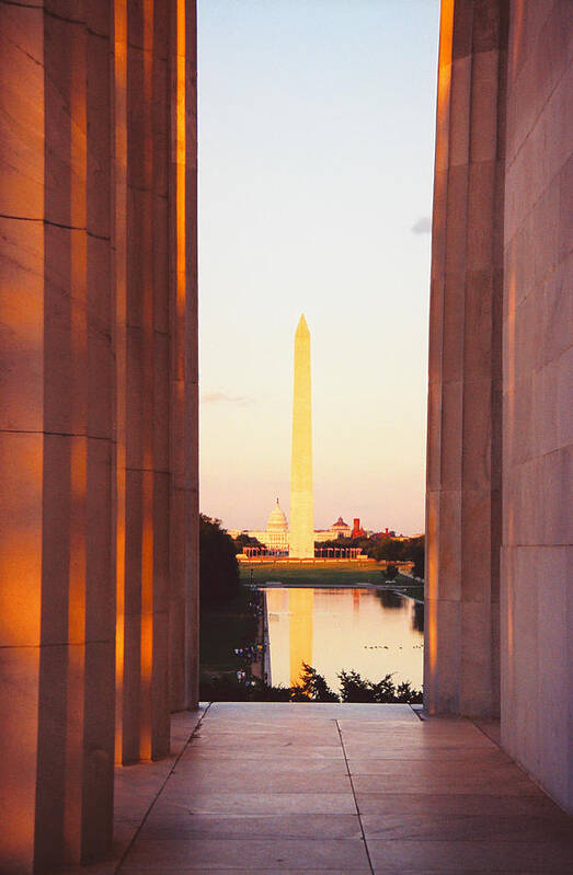 Travel Poster featuring the photograph Washington DC by Claude Taylor