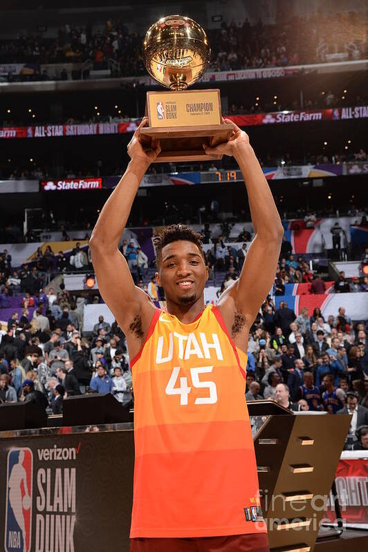 Donovan Mitchell Poster featuring the photograph Donovan Mitchell #7 by Andrew D. Bernstein