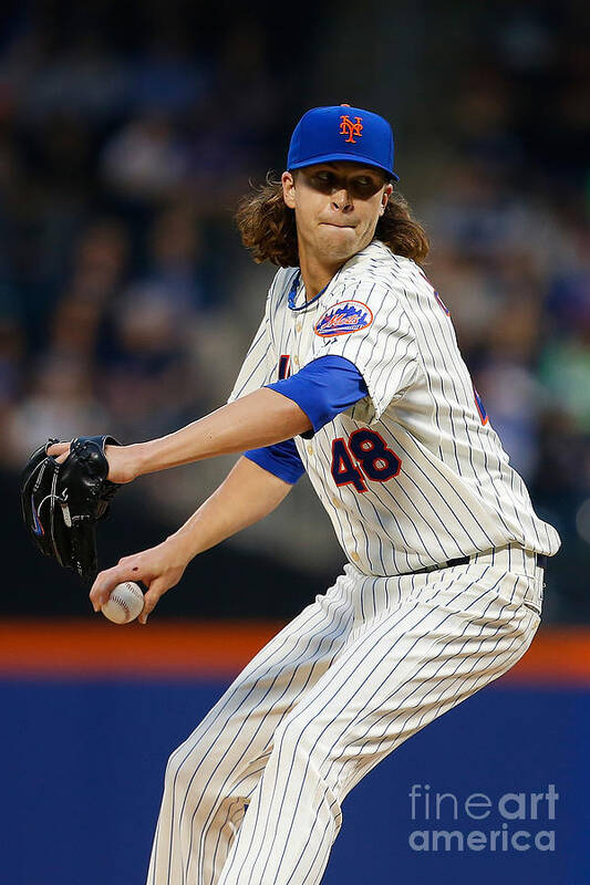 Jacob Degrom Poster featuring the photograph Jacob Degrom #7 by Mike Stobe