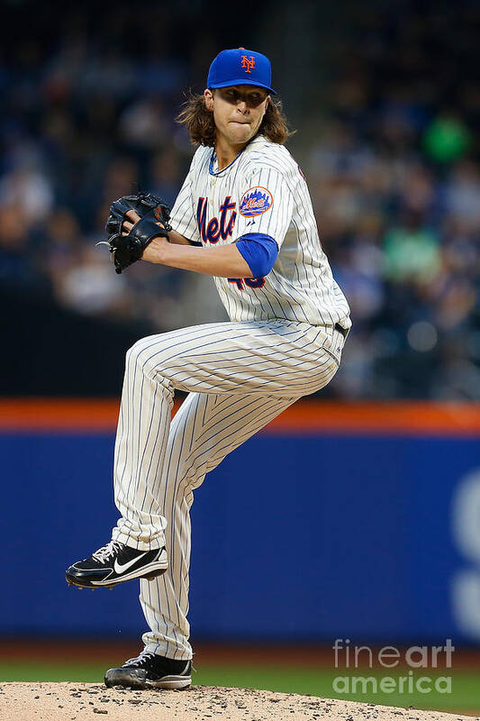 Jacob Degrom Poster featuring the photograph Jacob Degrom #8 by Mike Stobe