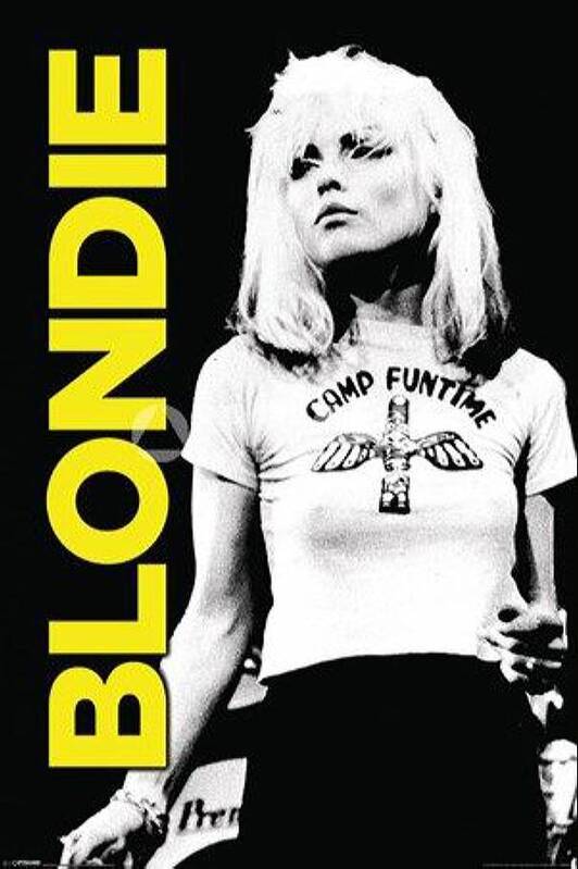 Blondie Vintage Music Poster Poster featuring the mixed media Blondie Vintage Music Poster by World Art Collective