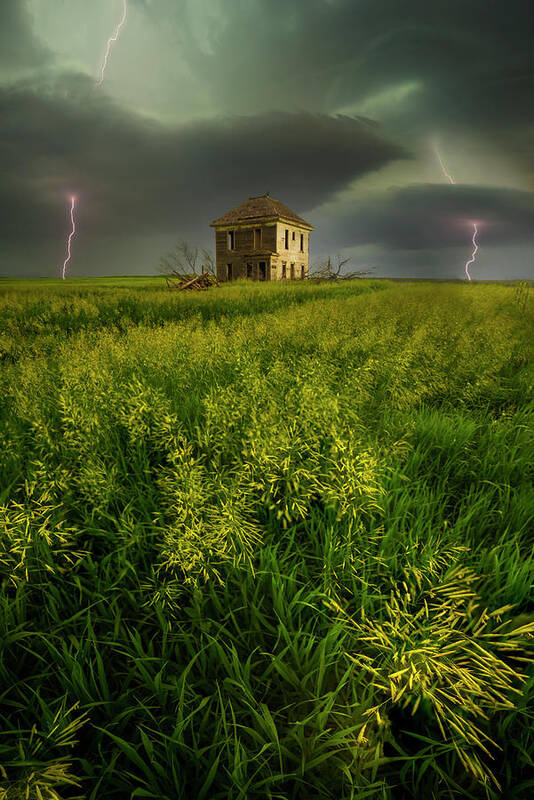 Lightning Poster featuring the photograph A Different World by Aaron J Groen