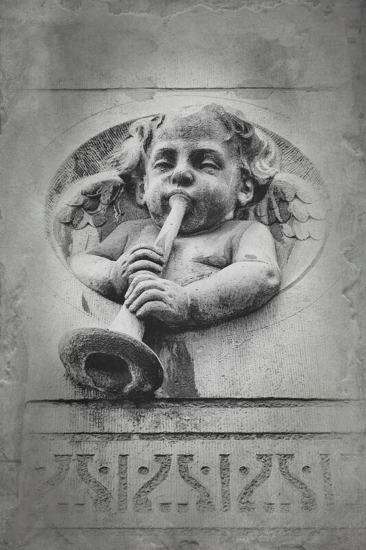 Angel Poster featuring the photograph A Winged Cherub in Amsterdam by Mary Lee Dereske