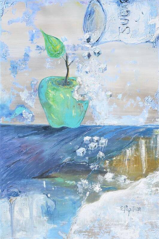 Apple Poster featuring the painting Added Sugar by Evelina Popilian