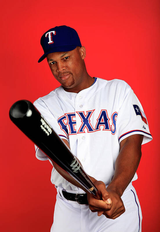 Media Day Poster featuring the photograph Adrian Beltre by Jamie Squire