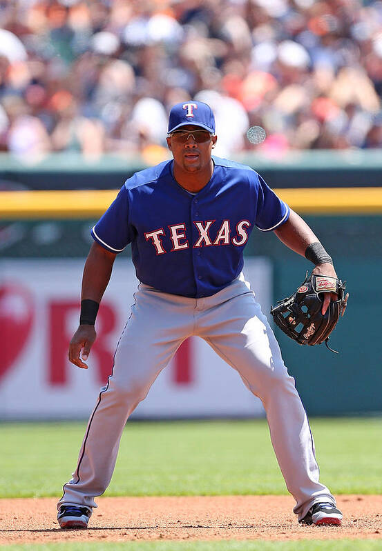 Adrian Beltre Poster featuring the photograph Adrian Beltre by Leon Halip