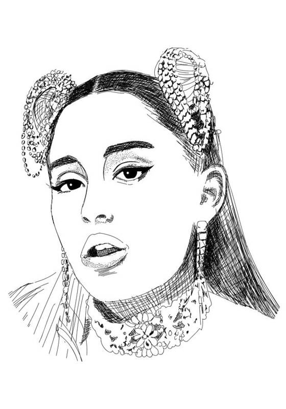Download Digital Art Of Ariana Grande 7 Rings Wallpaper | Wallpapers.com