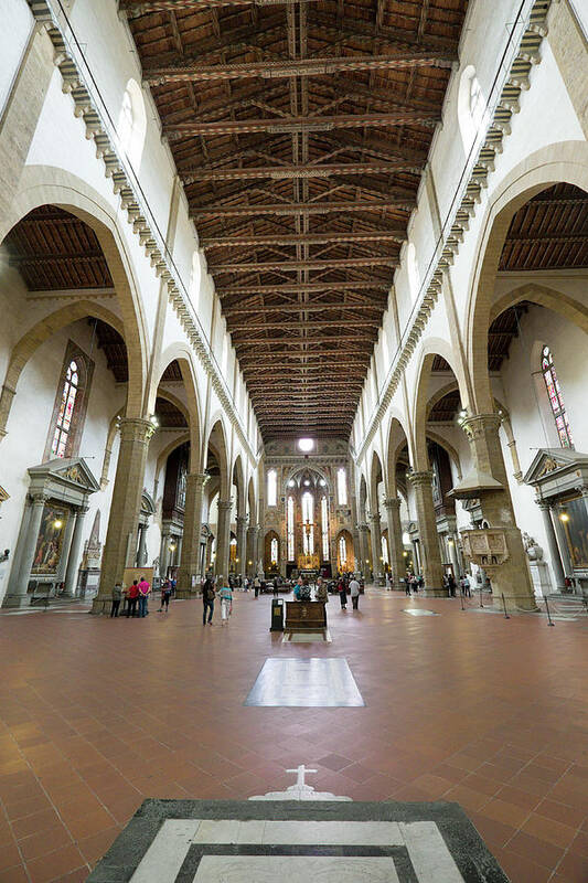 Basilica Poster featuring the photograph Basilica of Santa Croce Florence by David L Moore