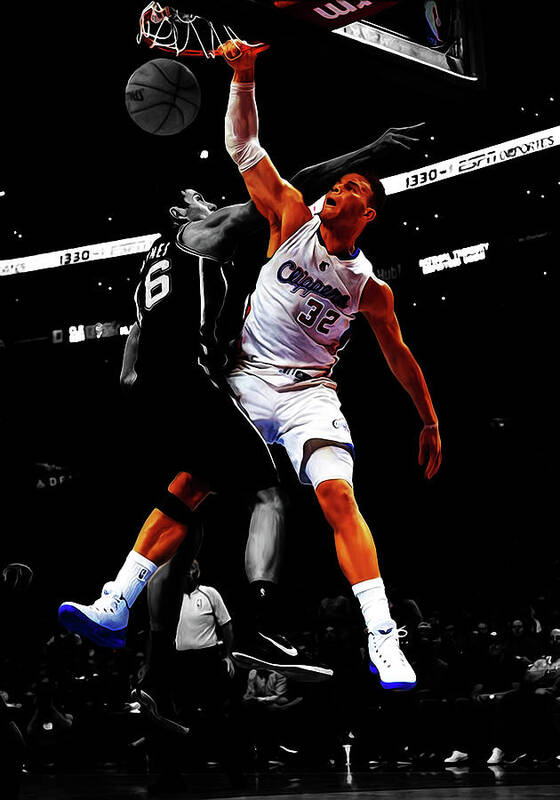 Blake Griffen Poster featuring the mixed media Blake Griffen by Brian Reaves