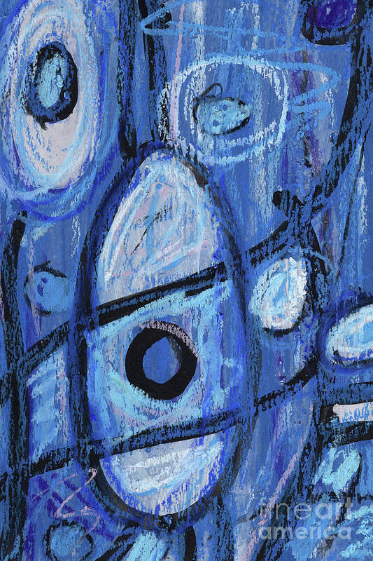 Blue Poster featuring the painting Blue Abstract 2. Non Objective Art. by Amy E Fraser